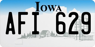 IA license plate AFI629