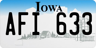 IA license plate AFI633