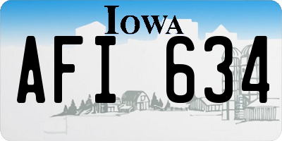 IA license plate AFI634