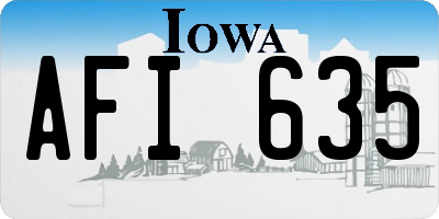 IA license plate AFI635