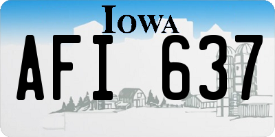 IA license plate AFI637