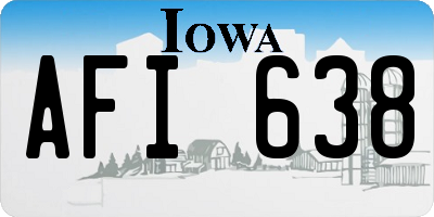 IA license plate AFI638