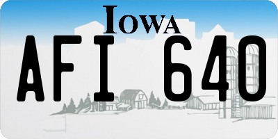 IA license plate AFI640