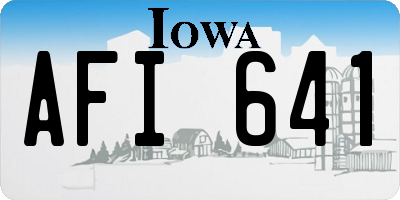 IA license plate AFI641