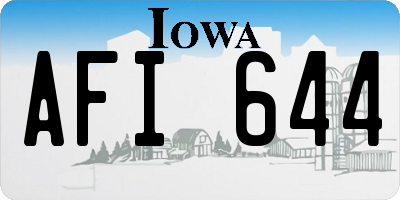 IA license plate AFI644