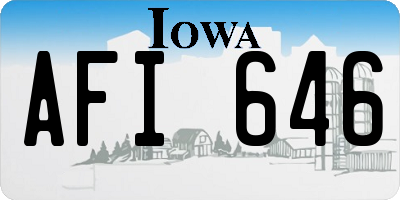 IA license plate AFI646