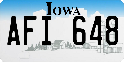 IA license plate AFI648