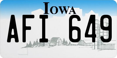 IA license plate AFI649