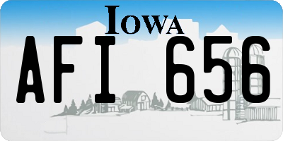 IA license plate AFI656