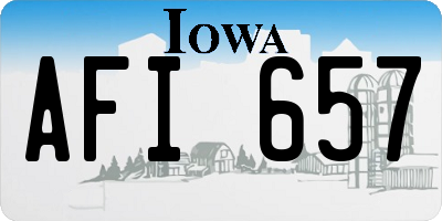 IA license plate AFI657