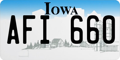 IA license plate AFI660