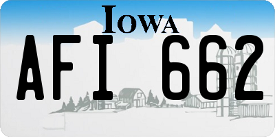 IA license plate AFI662