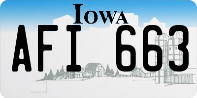 IA license plate AFI663