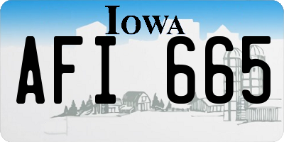 IA license plate AFI665