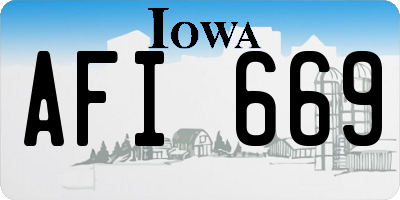 IA license plate AFI669