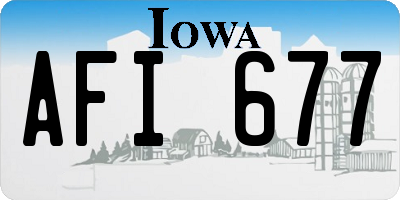IA license plate AFI677