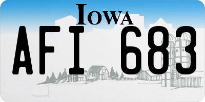 IA license plate AFI683