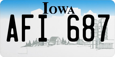 IA license plate AFI687