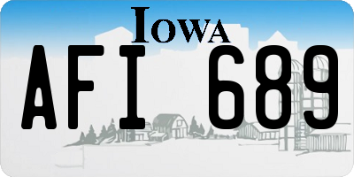 IA license plate AFI689