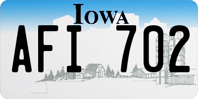 IA license plate AFI702