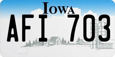 IA license plate AFI703