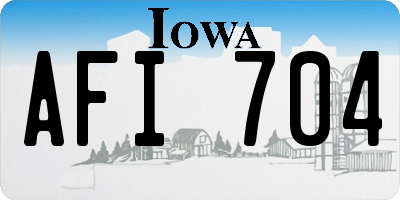 IA license plate AFI704