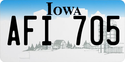 IA license plate AFI705
