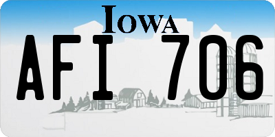 IA license plate AFI706