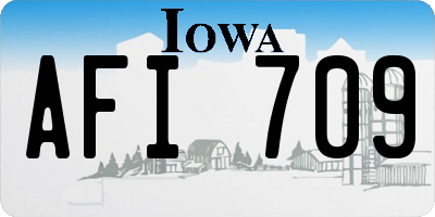 IA license plate AFI709