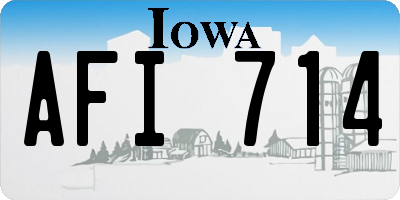 IA license plate AFI714