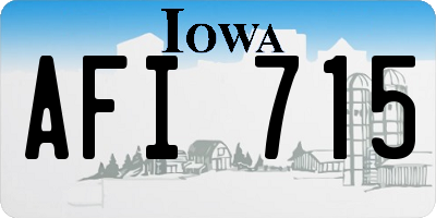 IA license plate AFI715