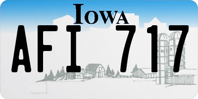 IA license plate AFI717