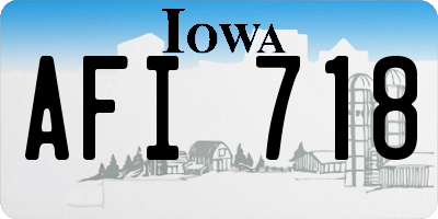 IA license plate AFI718