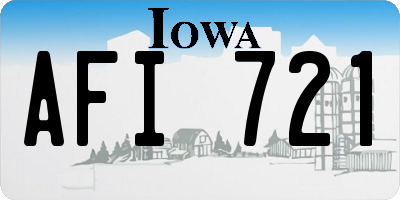 IA license plate AFI721