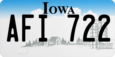 IA license plate AFI722