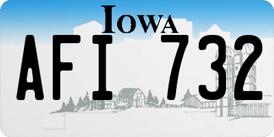 IA license plate AFI732