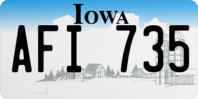 IA license plate AFI735