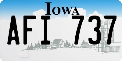 IA license plate AFI737