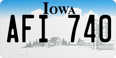 IA license plate AFI740