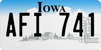 IA license plate AFI741