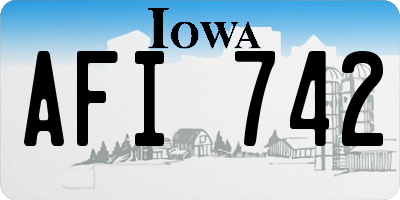 IA license plate AFI742