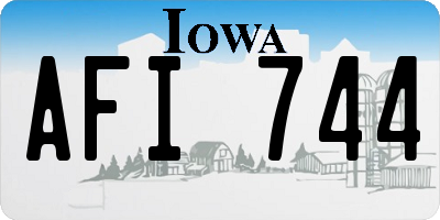 IA license plate AFI744