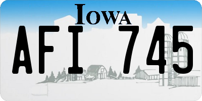 IA license plate AFI745