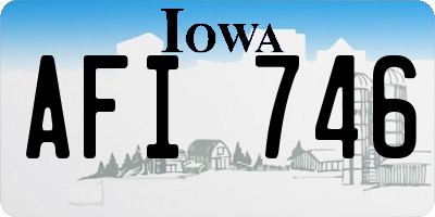 IA license plate AFI746