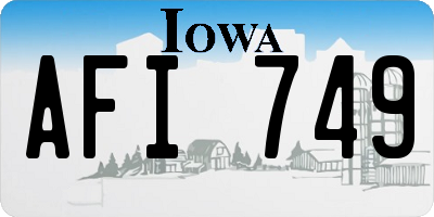 IA license plate AFI749