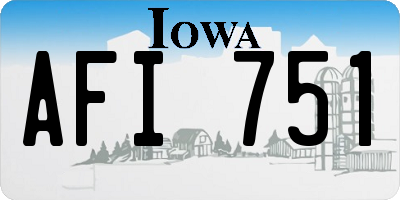 IA license plate AFI751