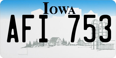 IA license plate AFI753