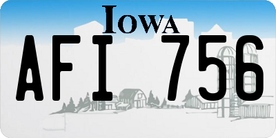 IA license plate AFI756