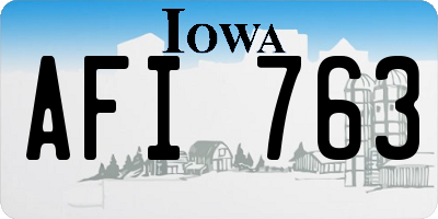 IA license plate AFI763