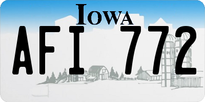 IA license plate AFI772